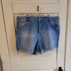 Wallflower Light Blue Jean Shorts